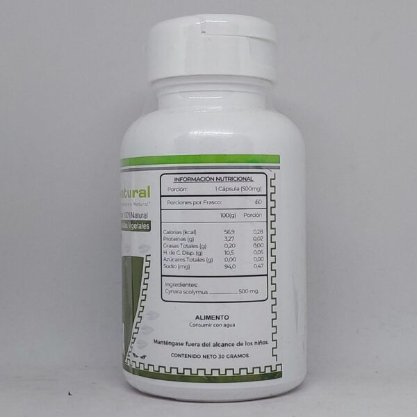 Alcachofa cápsulas información nutricional