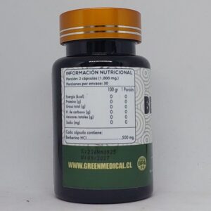 Berberina Cápsulas información nutricional Berberina Cápsulas información nutricional