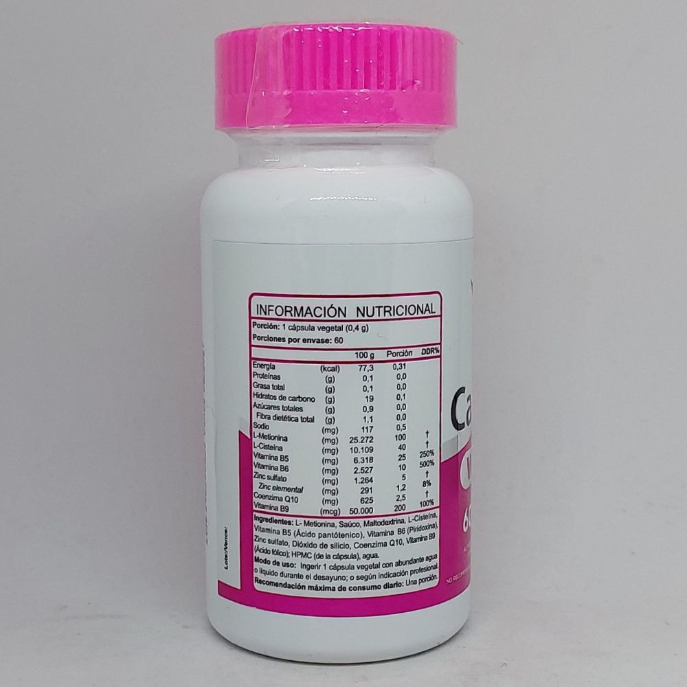 Capiluxe Women Cápsulas información nutricional
