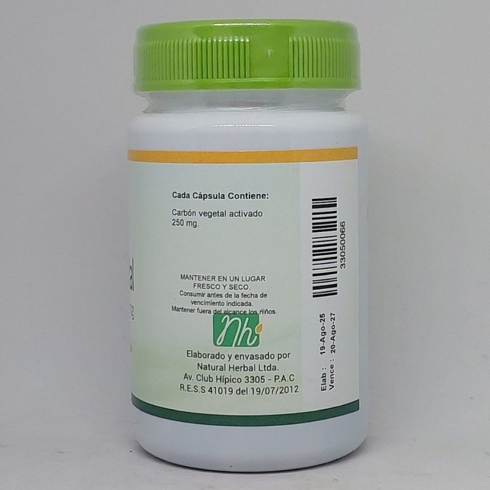Carbón Vegetal Activado cápsulas información