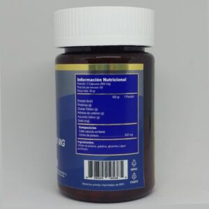 Citrato de Potasio Cápsulas información nutricional