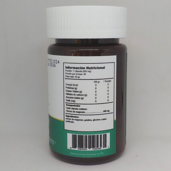 Cloruro de Magnesio información nutricional