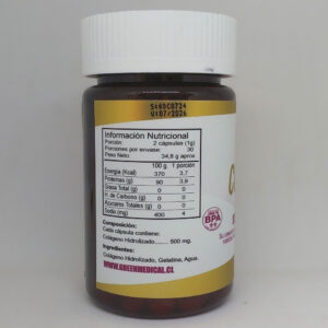 Colágeno Hidrolizado información nutricional
