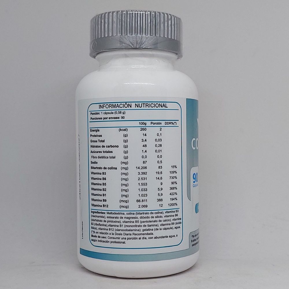 Complex B cápsulas información nutricional