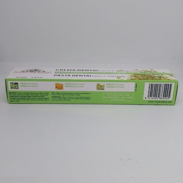 Crema Dental Fresca Protección ingredientes