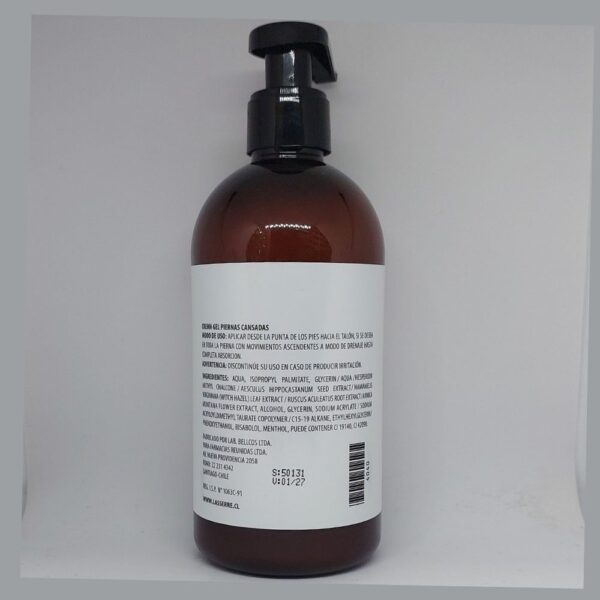 Crema Gel Piernas Cansadas ingredientes