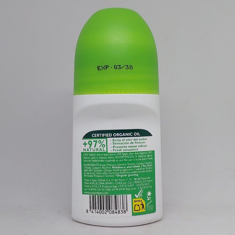 Desodorante Roll On de Árbol de Té modo de uso