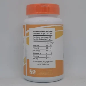 Echino 500 mg 60 cápsulas información nutricional Natural Herbal Echino 500 mg 60 cápsulas información nutricional Natural Herbal