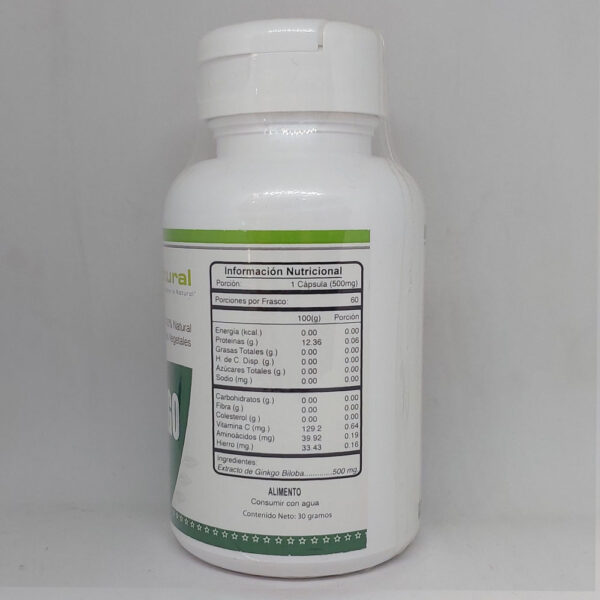 Ginkgo Biloba información nutricional