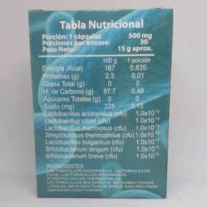 GreenFlora Plus información nutricional