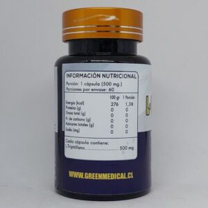L-Triptófano cápsulas información nutricional L-Triptófano cápsulas información nutricional