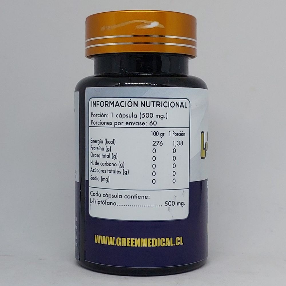L-Triptófano cápsulas información nutricional