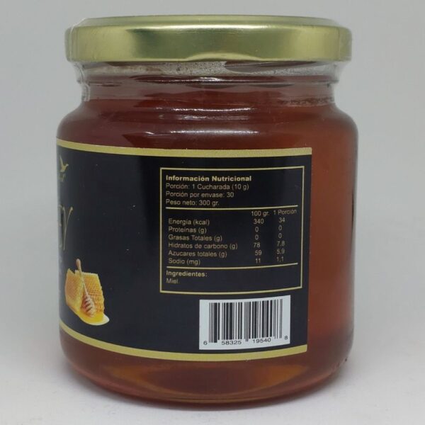 Miel de Abeja 10% pura, información nutricional
