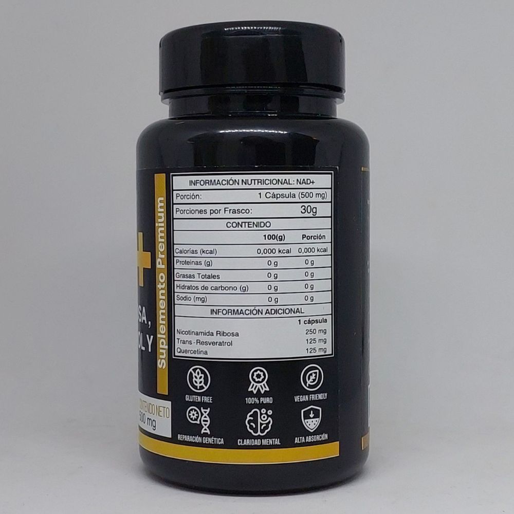 NAD+ Cápsulas información nutricional