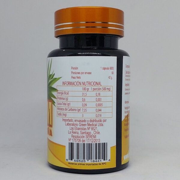 Notinflam Cápsulas información nutricional