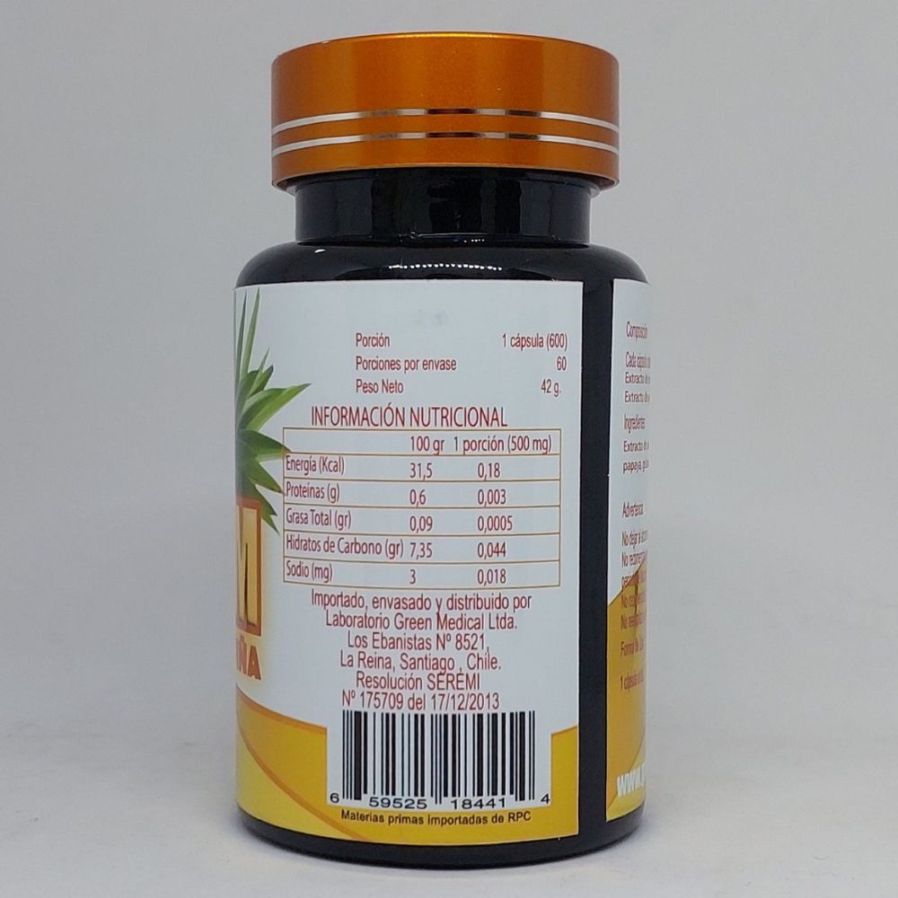 Notinflam Cápsulas información nutricional