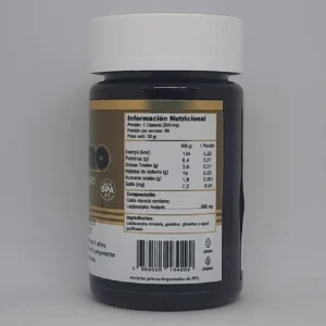 Palo Negro 500 mg 60 Cápsulas, información nutricional Palo Negro 500 mg 60 Cápsulas, información nutricional