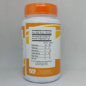 PreFlu información nutricional
