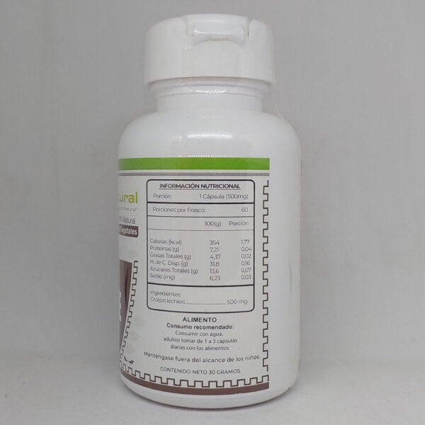 Sangre de Grado información nutricional
