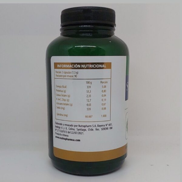 Spirulina información nutricional