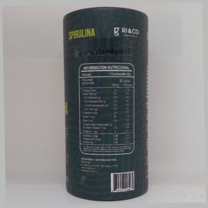 Spirulina polvo información nutricional