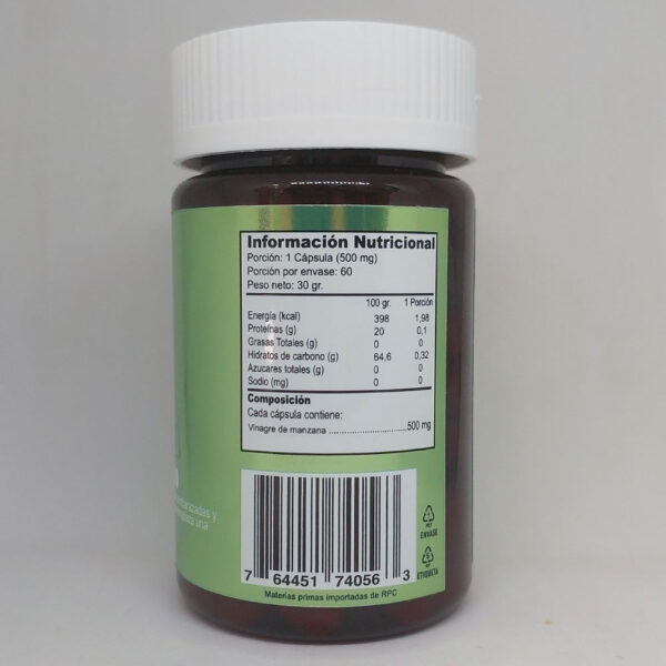 Vinagre de Manzana información nutricional