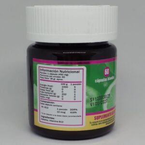 Vitamina B12 información nutricional