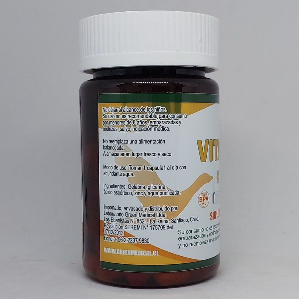 Vitamina C + Zinc Cápsulas modo de uso