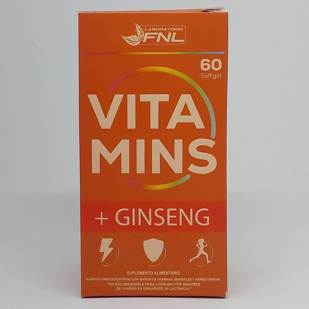 Vitamins + Ginseng 60 Cápsulas