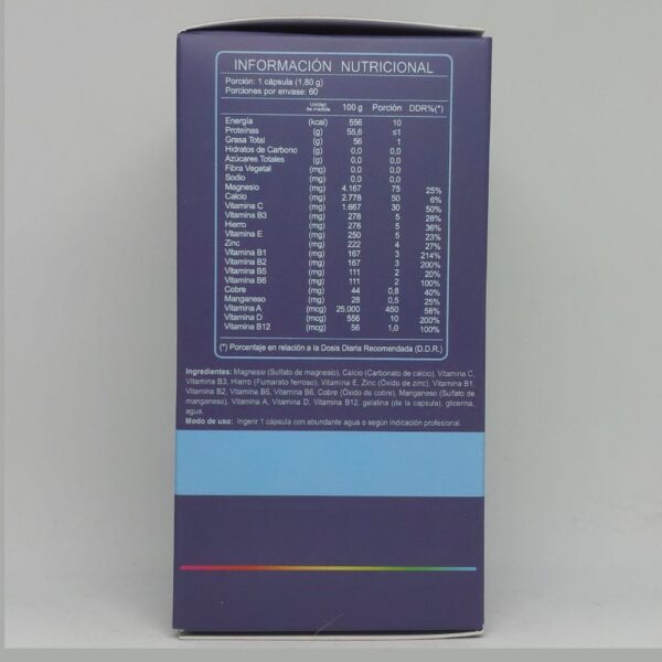 Vitamins Men información nutricional